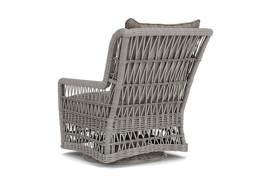 Lloyd Flanders - Mackinac High Back Swivel Glider Lounge Chair In Putty Finish With Surface Slate Fabric - 2730900592056 view 2