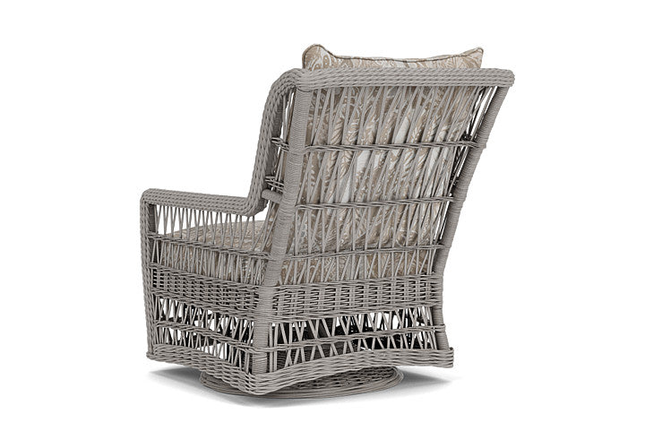 Lloyd Flanders - Mackinac High Back Swivel Glider Lounge Chair In Putty Finish With Wayfarer Dune Fabric - 2730900592073 view 2