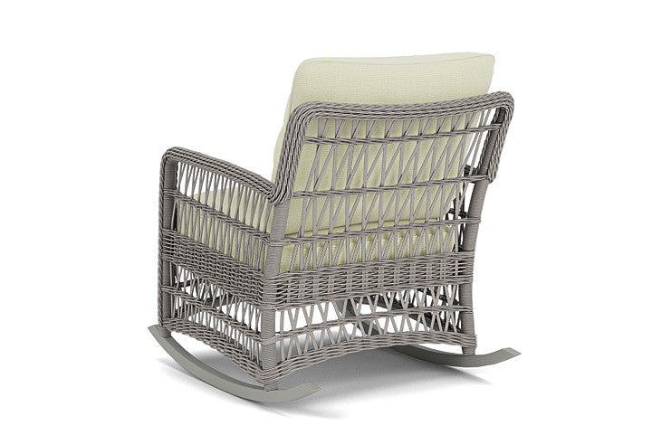 Lloyd Flanders - Mackinac Lounge Rocker In Putty Finish With Bamboo Bay Meadow Fabric - 2730330592060 view 2