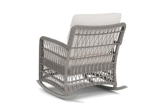 Lloyd Flanders - Mackinac Lounge Rocker In Putty Finish With Reflections Snow Fabric - 2730330592014 view 2
