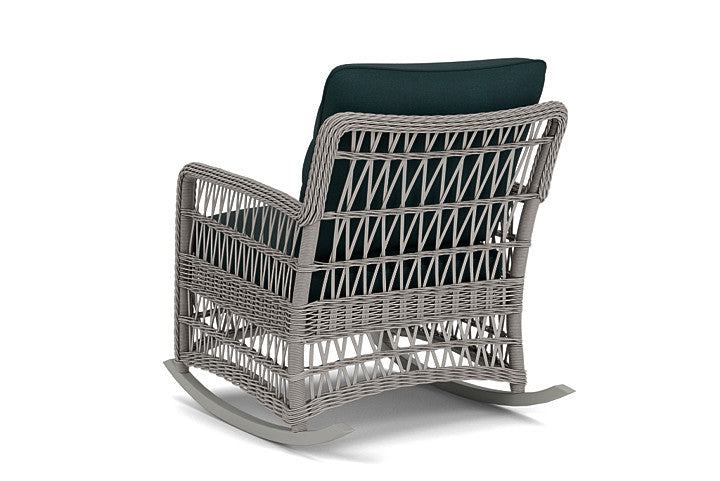 Lloyd Flanders - Mackinac Lounge Rocker In Putty Finish With Sandberg Lagoon Fabric - 2730330592039 view 2