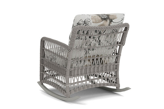 Lloyd Flanders - Mackinac Lounge Rocker In Putty Finish With Serena Floral Dove Fabric - 2730330592077 view 2