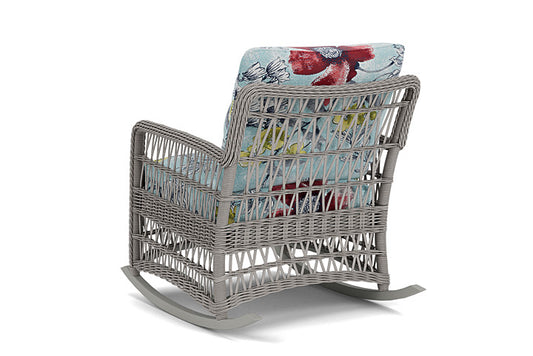 Lloyd Flanders - Mackinac Lounge Rocker In Putty Finish With Serena Floral Meadow Fabric - 2730330592079 view 2