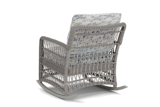 Lloyd Flanders - Mackinac Lounge Rocker In Putty Finish With Stratosphere Cloud Fabric - 2730330591966 view 2