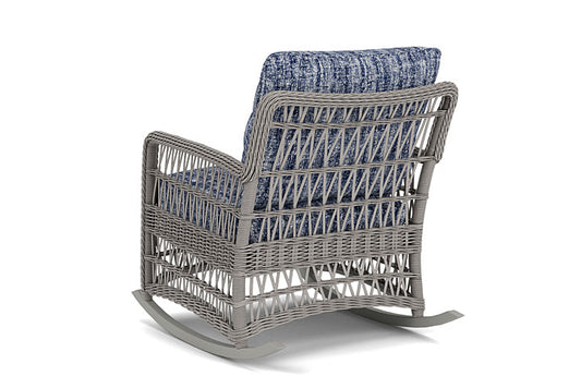 Lloyd Flanders - Mackinac Lounge Rocker In Putty Finish With Visions Cobalt Fabric - 273033059683 view 2