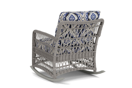Lloyd Flanders - Mackinac Lounge Rocker In Putty Finish With Yoko Mediterranean Fabric - 273033059705 view 2
