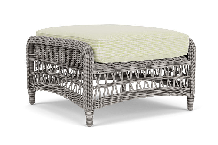 Lloyd Flanders - Mackinac Ottoman In Putty Finish With Bamboo Bay Meadow Fabric - 2730170592060 view 2