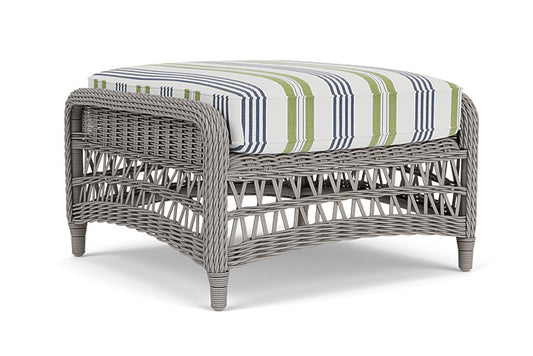 Lloyd Flanders - Mackinac Ottoman In Putty Finish With Berkely Hall Green Fabric - 2730170592062 view 2
