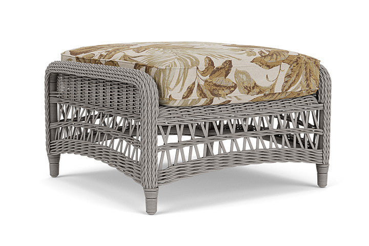 Lloyd Flanders - Mackinac Ottoman In Putty Finish With Botanic Willow Fabric - 273017059164 view 2
