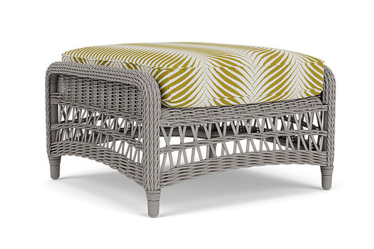 Lloyd Flanders - Mackinac Ottoman In Putty Finish With Clock Out Dew Fabric - 2730170592083 view 2