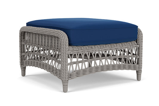 Lloyd Flanders - Mackinac Ottoman In Putty Finish With Flagship Lapis Fabric - 2730170591813 view 2