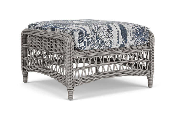 Lloyd Flanders - Mackinac Ottoman In Putty Finish With Wayfarer Mist Fabric - 2730170592074 view 2