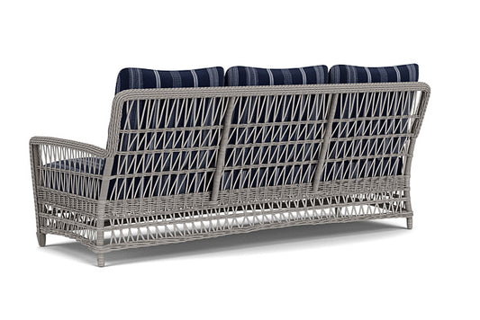 Lloyd Flanders - Mackinac Sofa In Putty Finish With Consider Indigo Fabric - 2730550591969 view 2