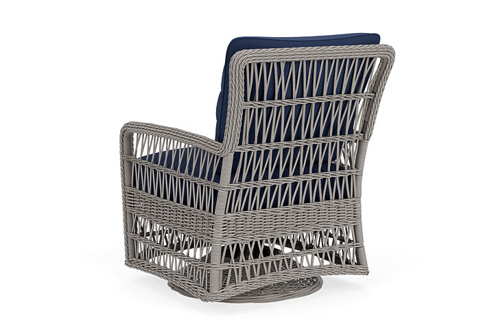 Lloyd Flanders - Mackinac Swivel Glider Lounge Chair In Putty Finish With Beach Navy Fabric - 2730910592013 view 2
