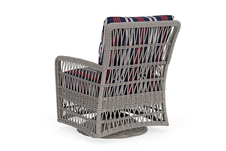 Lloyd Flanders - Mackinac Swivel Glider Lounge Chair In Putty Finish With Berkely Hall Navy Fabric - 2730910592063 view 2
