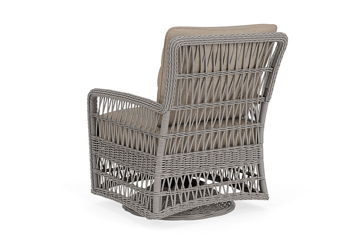 Lloyd Flanders - Mackinac Swivel Glider Lounge Chair In Putty Finish With Demo Oatmeal Fabric - 273091059080 view 2
