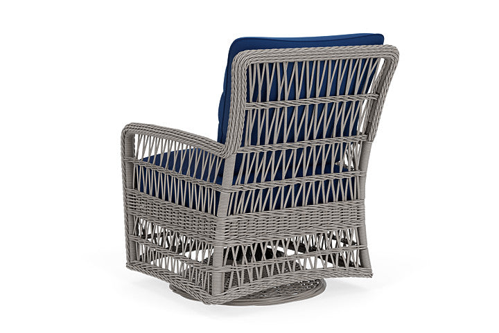 Lloyd Flanders - Mackinac Swivel Glider Lounge Chair In Putty Finish With Flagship Lapis Fabric - 2730910591813 view 2