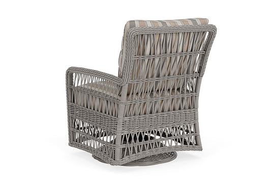 Lloyd Flanders - Mackinac Swivel Glider Lounge Chair In Putty Finish With Purveyor Pewter Fabric - 273091059146 view 2
