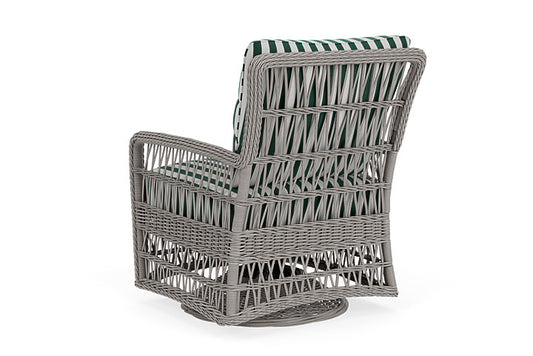 Lloyd Flanders - Mackinac Swivel Glider Lounge Chair In Putty Finish With Safari/White Stripe Fabric - 273091059269 view 2