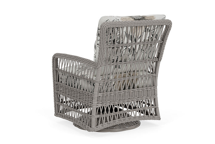 Lloyd Flanders - Mackinac Swivel Glider Lounge Chair In Putty Finish With Serena Floral Dove Fabric - 2730910592077 view 2
