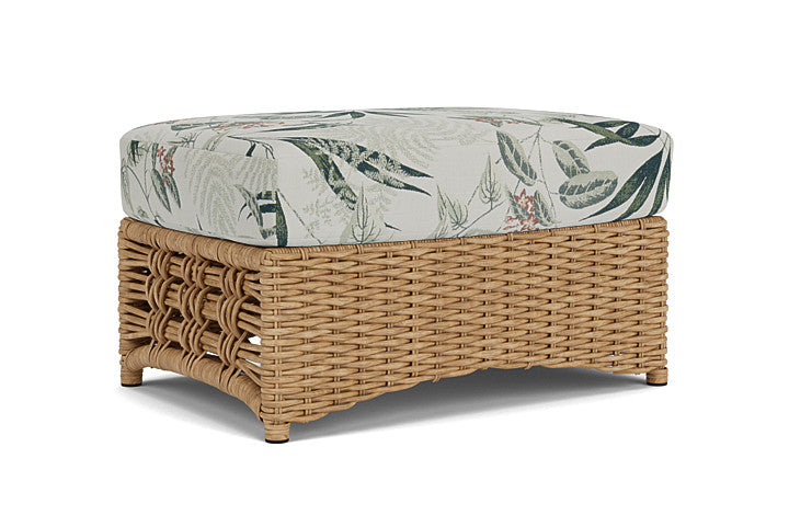 Lloyd Flanders - Magnolia Ottoman In Sandcastle Finish With Delicate Botanical Sage Fabric - 3310171412075 view 2