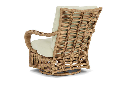 Lloyd Flanders - Magnolia Swivel Glider Lounge Chair In Sandcastle Finish With Bamboo Bay Meadow Fabric - 3310911412060 view 2