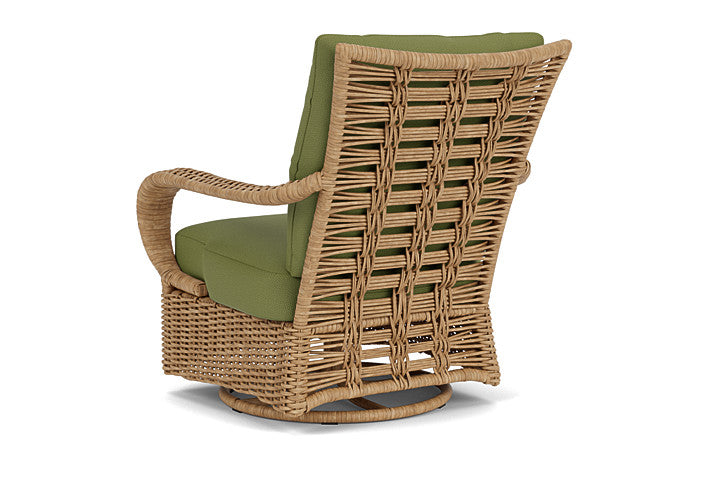 Lloyd Flanders - Magnolia Swivel Glider Lounge Chair In Sandcastle Finish With Reflections Grass Fabric - 3310911412051 view 2