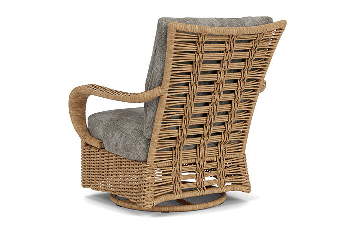 Lloyd Flanders - Magnolia Swivel Glider Lounge Chair In Sandcastle Finish With Surface Slate Fabric - 3310911412056 view 2