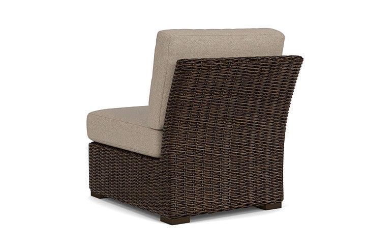 Lloyd Flanders - Mesa Armless Sectional In Pecan Finish With Demo Oatmeal Fabric - 298053086080 view 2