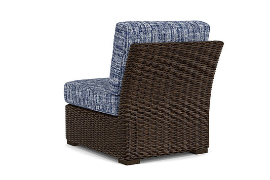 Lloyd Flanders - Mesa Armless Sectional In Pecan Finish With Visions Cobalt Fabric - 298053086683 view 2