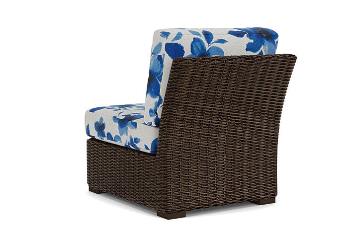 Lloyd Flanders - Mesa Armless Sectional In Pecan Finish With Watercolor Blossom Capri Fabric - 298053086672 view 2
