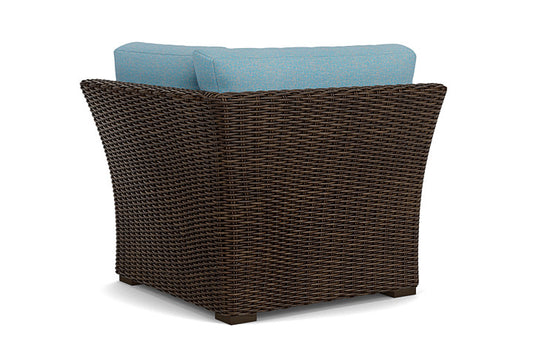 Lloyd Flanders - Mesa Corner Sectional In Pecan Finish With Leeds Light Blue Fabric - 2980540862058 view 2