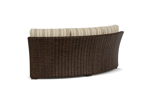Lloyd Flanders - Mesa Curved Sofa Sectional In Pecan Finish With Amber Waves Fabric - 2980560862044 view 2