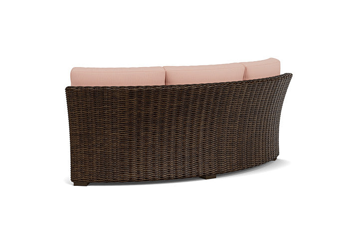 Lloyd Flanders - Mesa Curved Sofa Sectional In Pecan Finish With Azulu Clay Fabric - 2980560862033 view 2