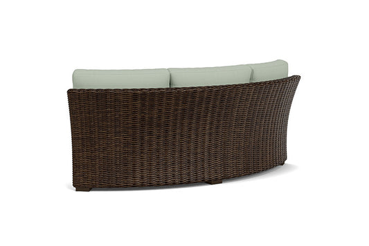 Lloyd Flanders - Mesa Curved Sofa Sectional In Pecan Finish With Fife Aruba Fabric - 298056086748 view 2