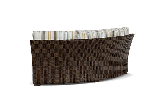 Lloyd Flanders - Mesa Curved Sofa Sectional In Pecan Finish With Jansen Eucalyptus Fabric - 2980560862061 view 2