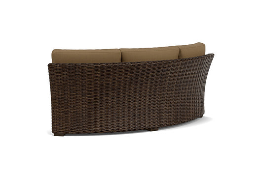 Lloyd Flanders - Mesa Curved Sofa Sectional In Pecan Finish With Reflections Straw Fabric - 2980560862053 view 2