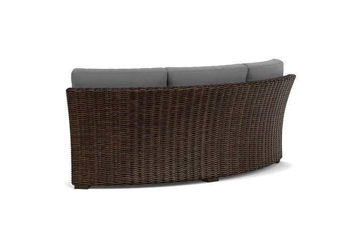Lloyd Flanders - Mesa Curved Sofa Sectional In Pecan Finish With Remy Graphite Fabric - 2980560862003 view 2