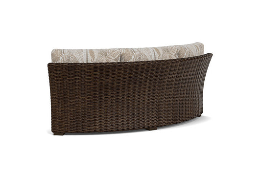Lloyd Flanders - Mesa Curved Sofa Sectional In Pecan Finish With Wayfarer Dune Fabric - 2980560862073 view 2