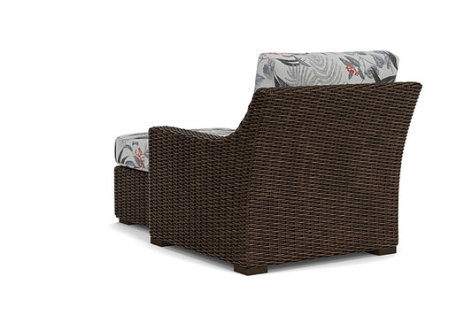 Lloyd Flanders - Mesa Left Arm Chaise In Pecan Finish With Delicate Botanical Slate Fabric - 2980260862076 view 2