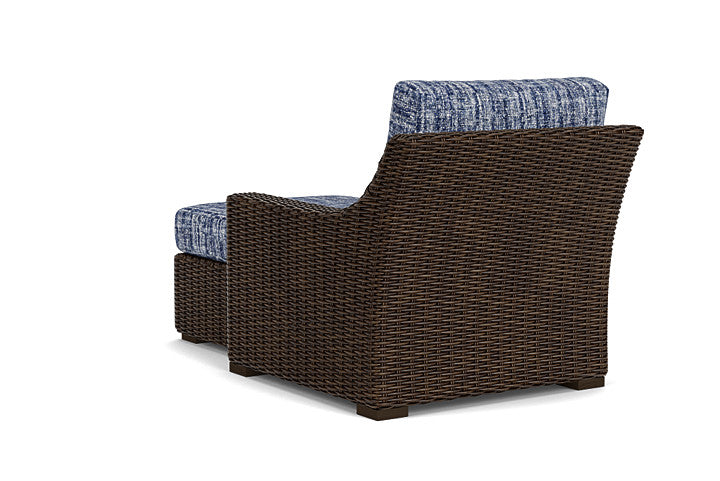 Lloyd Flanders - Mesa Left Arm Chaise In Pecan Finish With Visions Cobalt Fabric - 298026086683 view 2