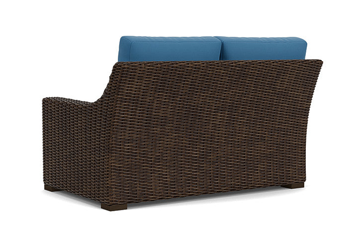 Lloyd Flanders - Mesa Left Arm Loveseat In Pecan Finish With Bamboo Bay Sky Fabric - 2980520862007 view 2