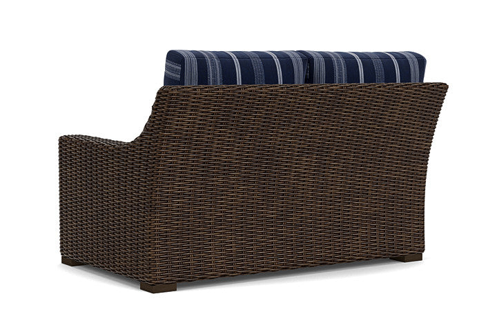 Lloyd Flanders - Mesa Left Arm Loveseat In Pecan Finish With Consider Indigo Fabric - 2980520861969 view 2
