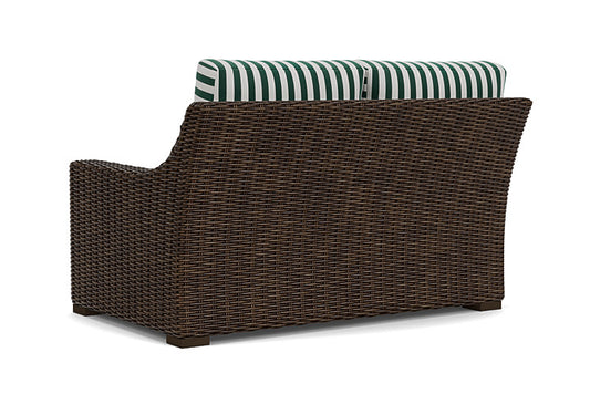 Lloyd Flanders - Mesa Left Arm Loveseat In Pecan Finish With Safari/White Stripe Fabric - 298052086269 view 2