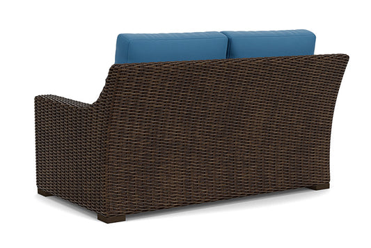 Lloyd Flanders - Mesa Loveseat In Pecan Finish With Bamboo Bay Sky Fabric - 2980500862007 view 2