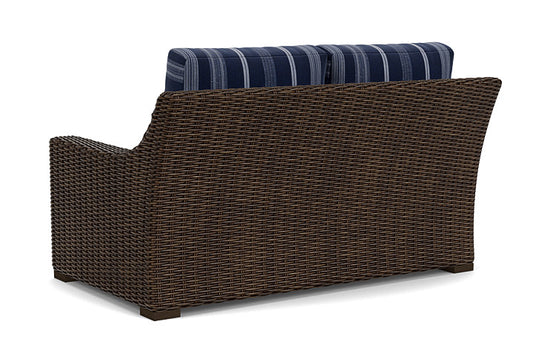 Lloyd Flanders - Mesa Loveseat In Pecan Finish With Consider Indigo Fabric - 2980500861969 view 2