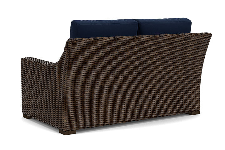 Lloyd Flanders - Mesa Loveseat In Pecan Finish With Decorline Navy Fabric - 2980500862019 view 2