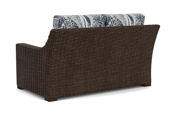 Lloyd Flanders - Mesa Loveseat In Pecan Finish With Wayfarer Mist Fabric - 2980500862074 view 2