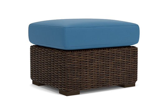 Lloyd Flanders - Mesa Ottoman In Pecan Finish With Bamboo Bay Sky Fabric - 2980170862007 view 2