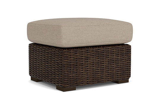 Lloyd Flanders - Mesa Ottoman In Pecan Finish With Demo Oatmeal Fabric - 298017086080 view 2